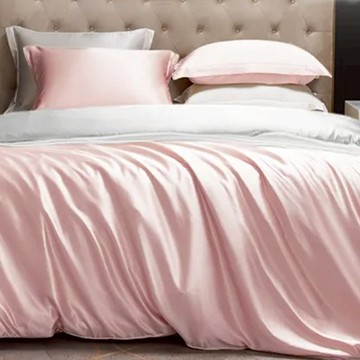 J-bedtime 床寢時光 高質感素色天絲被套床包枕套組  質感藕  單人  床包枕套組