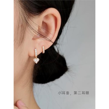 耳圈女小耳垂適合夏天的耳環 鍍金18K色小圈圈耳骨環耳飾耳扣精致