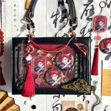 原創國風痛包飛龍在天古風新中式托特包手提單肩斜挎痛包谷美