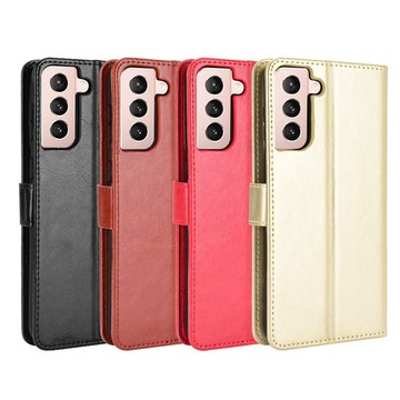 適用三星 Samsung S25 Plus手機殼Galaxy S24 Ultra皮套翻蓋瘋馬紋22插卡23