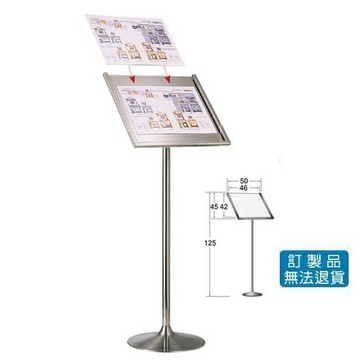 不鏽鋼材質 告示牌 TA-125S 斜面式【APP滿額下單4%點數(單一帳號最高1000點)】7/31止
