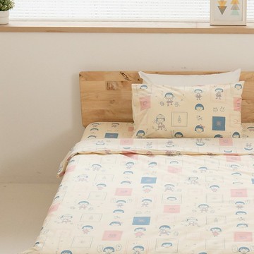 櫻桃小丸子100%純棉薄被套 單人 日常-正版 200TC 寢具 被子 被單