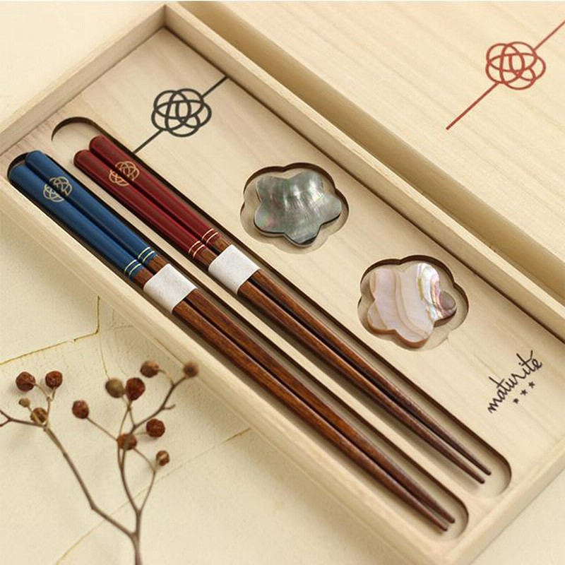 Maturite 梅結び 夫婦箸＆箸置きセット 0059UMB001(結婚祝い 食