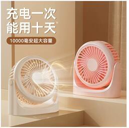 USB迷你小風扇可充電靜音便攜式台式家用學生宿舍床上小型電風扇【摩可美家】