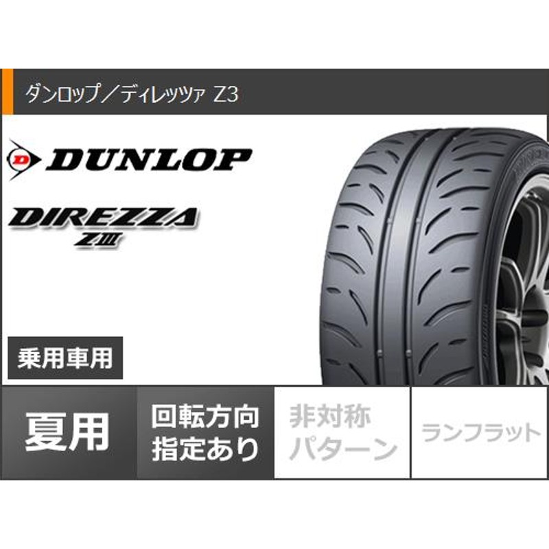 サマータイヤ 195/45R17 81W ダンロップ ディレッツァ Z3 SSR GTX02 7.0-17 | LINEショッピング