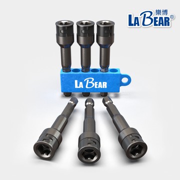 【Labear】1/4" 6-8-10mm 6.35 彈片鋼珠套筒 電鑽起子機不銹鋼螺絲/白鐵螺絲用套筒 鋼珠式 滾珠