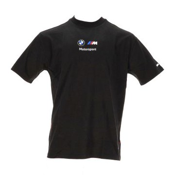 Puma BMW系列 MMS 男款 黑色 圓領 徽章 T恤 歐規 運動 休閒 上衣 短袖 63086101