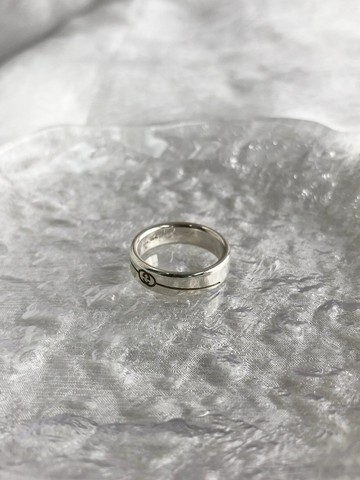 【日本直送 名牌中古包】GUCCI 古馳 戒指 銀色 GG Logo 925 vintage 古著 inm84c