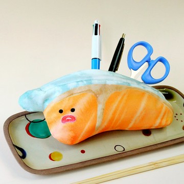 叛逆鮭魚筆袋 不良少年風