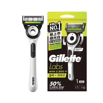 Gillette Labs 極光系列刮鬍刀 極光白 (1刀架1刀頭)