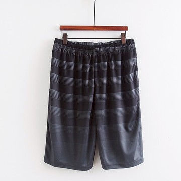男短褲松緊褲條紋 夏沙灘褲休閑短褲速干褲子時尚薄潮寬松褲子