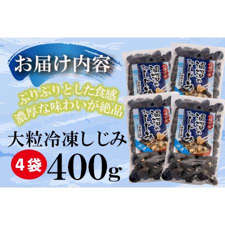 ふるさと納税 涸沼産 大粒 冷凍 シジミ 1.6kg （400ｇ×4袋） しじみ 蜆 大和しじみ ヤマトシジミ 大玉 砂抜き済 冷凍 味噌汁 スープ 魚貝類.. 茨城県大洗町