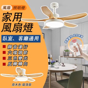 風扇燈 五葉 42吋 吸頂風扇燈 家用變頻風扇 定時開關 ABS風扇 遙控控制