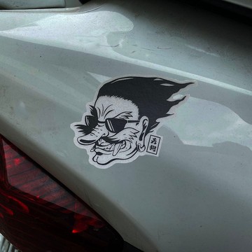 天狗 3M工程級網印 反光貼紙 車貼 暴走族 日式風格 防水耐曬