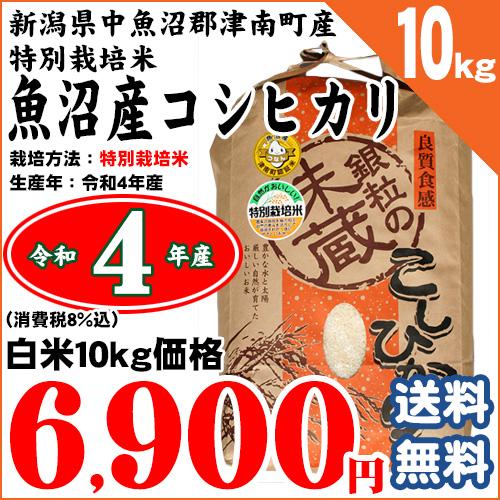 新潟県津南町産 特別栽培米 魚沼産コシヒカリ 白米10kg 令和5年産