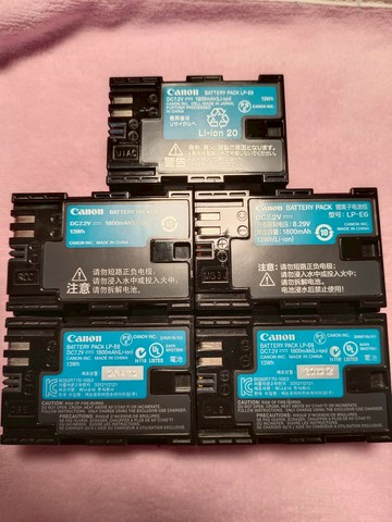 原裝二手佳能LP-E6電池單反EOSR565D25D35D460D6D270D80D6D7D相機