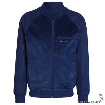 【下殺】Adidas 立領外套 男裝 胸前口袋 復古 藍【運動世界】IX9600
