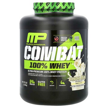 MusclePharm, Combat 全乳清，香蕉牛奶，5 磅（2.25 千克）