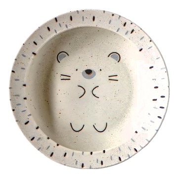 AWASAKA 粟坂 Mogu Mogu 萌萌動物餐盤2入組 650g  大盤23.5 x 2cm + 小盤16.5 x 2.5cm  刺蝟  1組