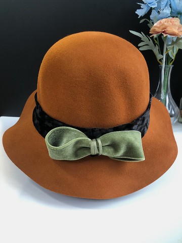 原創深卡其色爵士帽