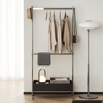 中古衣帽架落地臥室家用簡易實木可移動次凈風客廳掛衣架收納法式 y8068