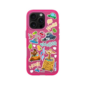iPhone 16 Pro Clear 粉漾桃 - Walt Disney Animation Studios - 動物方城市 - 動物園車車