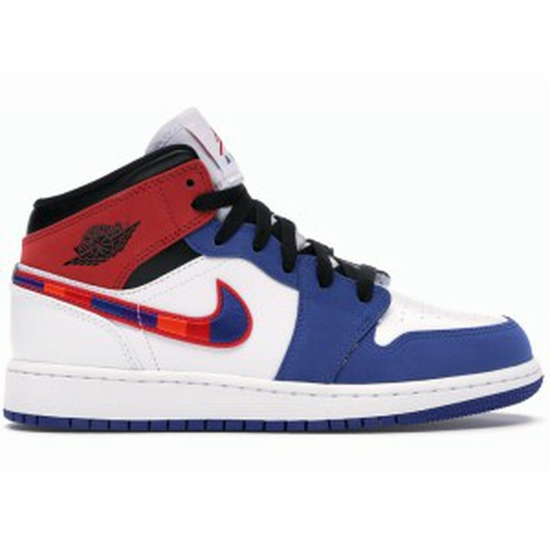 Air jordan 1 mid shop white university red black