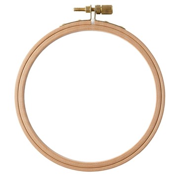 Clover 可樂牌 木質繡花框 天然木/黃銅  原木色 + 金色  1個