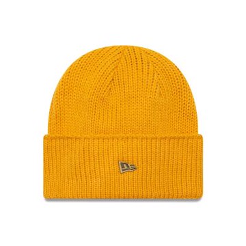 NEW ERA 男女 毛帽 NE WIDE CUFF BEANIE NE 芥末黃 NE60565448