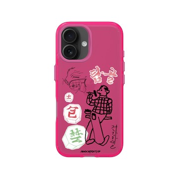 iPhone 16 Clear 粉漾桃 - MUG CUP GUY - 首爾背影
