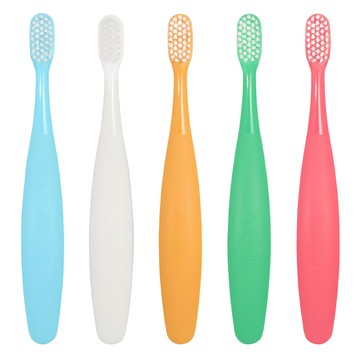 Bristik Ergo 魔法棒極細緻軟毛兒童牙刷 3歲+ 超柔軟  天藍色 + 白色 + 橘色 + 綠色 + 粉色  5支  1組