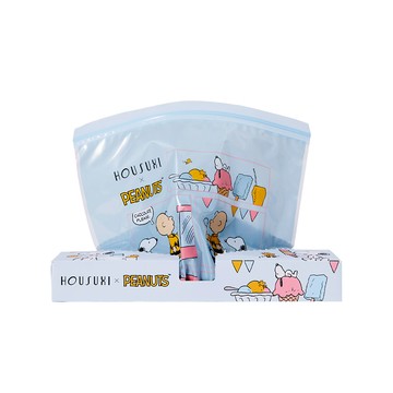 【HOUSUXI】史努比 雙夾鏈保鮮袋L 淺藍 (A2)