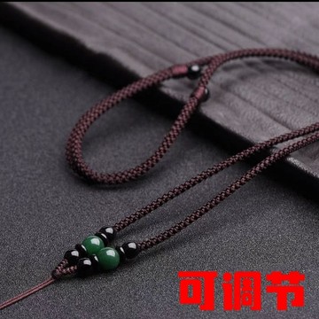 🔥臺灣出貨🔥吊墜繩 項鏈繩 多款油青翡翠吊墜繩 手工吊墜掛脖繩 可調節玉佩高檔掛繩 粗款