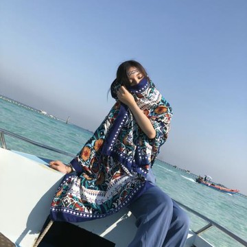 夏天圍巾防曬薄款棉麻沙灘絲巾披肩海邊旅游拍照紗巾超大長款三亞