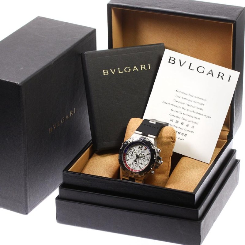 ベルト訳あり ブルガリ BVLGARI GMT40SFB ディアゴノ GMT クロノグラフ 自動巻き メンズ 箱・保証書付き_745490 |  LINEショッピング