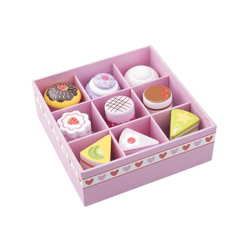 New Classic Toys 甜心蛋糕禮盒 荷蘭木玩品牌 天然木材與無毒塗料 精緻擬真呈現學習生活知識與應用  1組