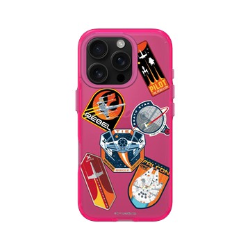 iPhone 16 Pro Clear 粉漾桃 - 迪士尼-星際大戰 Star Wars - 太空任務徽章-貼紙系列