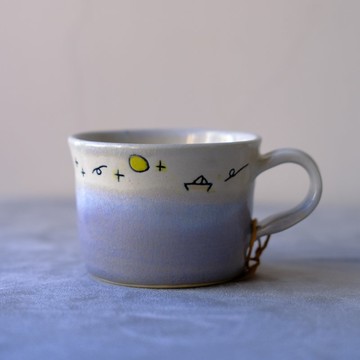 Suànn-Sian . 漂流小紙船把杯