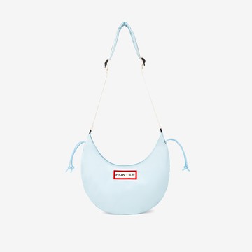 Travel抽繩半月Hobo包-粉藍