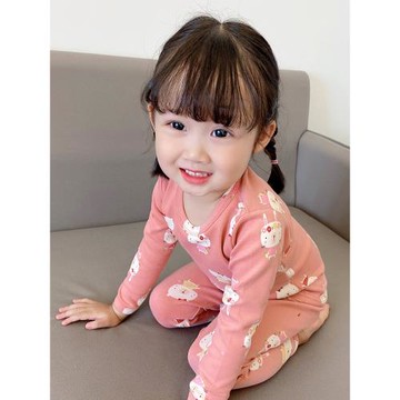 秋冬寶寶秋衣套裝女童秋衣秋褲純棉保暖兒童內衣全棉睡衣女棉毛衫