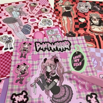 ❤NANI❤DOMI平替貼紙書內頁系列咕卡甜亞風可愛貼紙漫畫風咕卡貼紙韓系Y2K貼紙