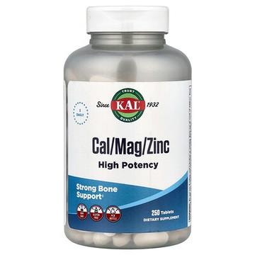 KAL, 鈣/鎂/鋅，高活性，250 片