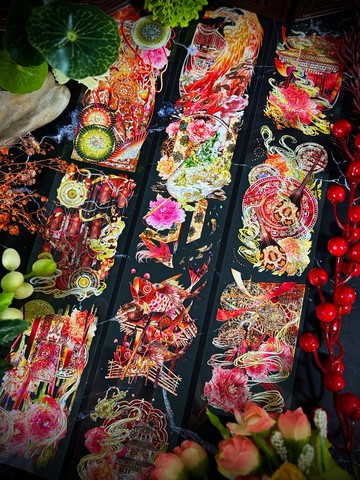 大唐盛音 PET 紙膠帶 白墨 貝殼光 10米卷