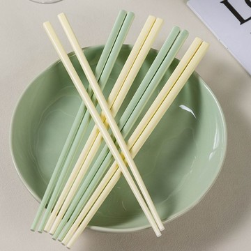 臺灣/現✨餐具 筷子 木筷 公筷 耐高溫新款奶黃色陶瓷筷子易清防黴家用高顏值筷子防滑耐高溫易清洗筷子