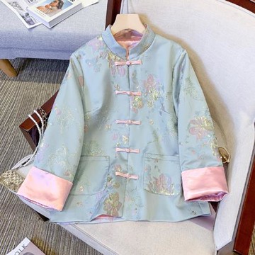 新式唐裝改良版女時尚女款中國風女裝外套復古秋季新中式盤扣上衣