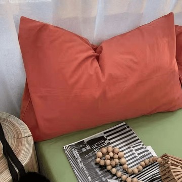 高克重105磨毛水洗棉枕頭套 74x48cm｜高厚實布料 柔軟親膚 不易起球 舒適好眠
