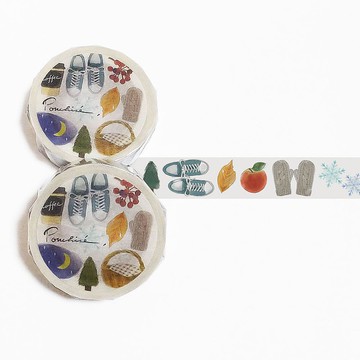 冬季散步小徑 和紙膠帶