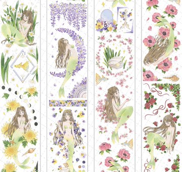 人魚小姐 mermaid PET 和紙膠帶 台灣製 10米卷