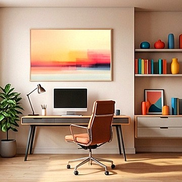 光影邊界 藝術微噴 現代抽象暖陽色調意境美學空間裝飾藝術掛畫