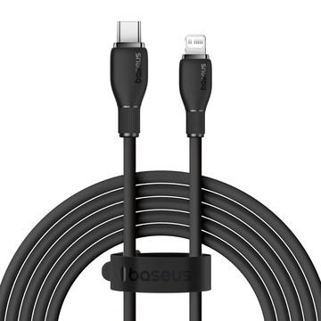 Baseus 倍思 Q彈系列 快充/傳輸線 Type-C to iPhone 20W  2m  星曜黑  1條